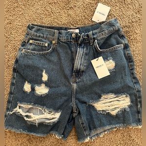Forever 21 Denim high waist ripped shorts